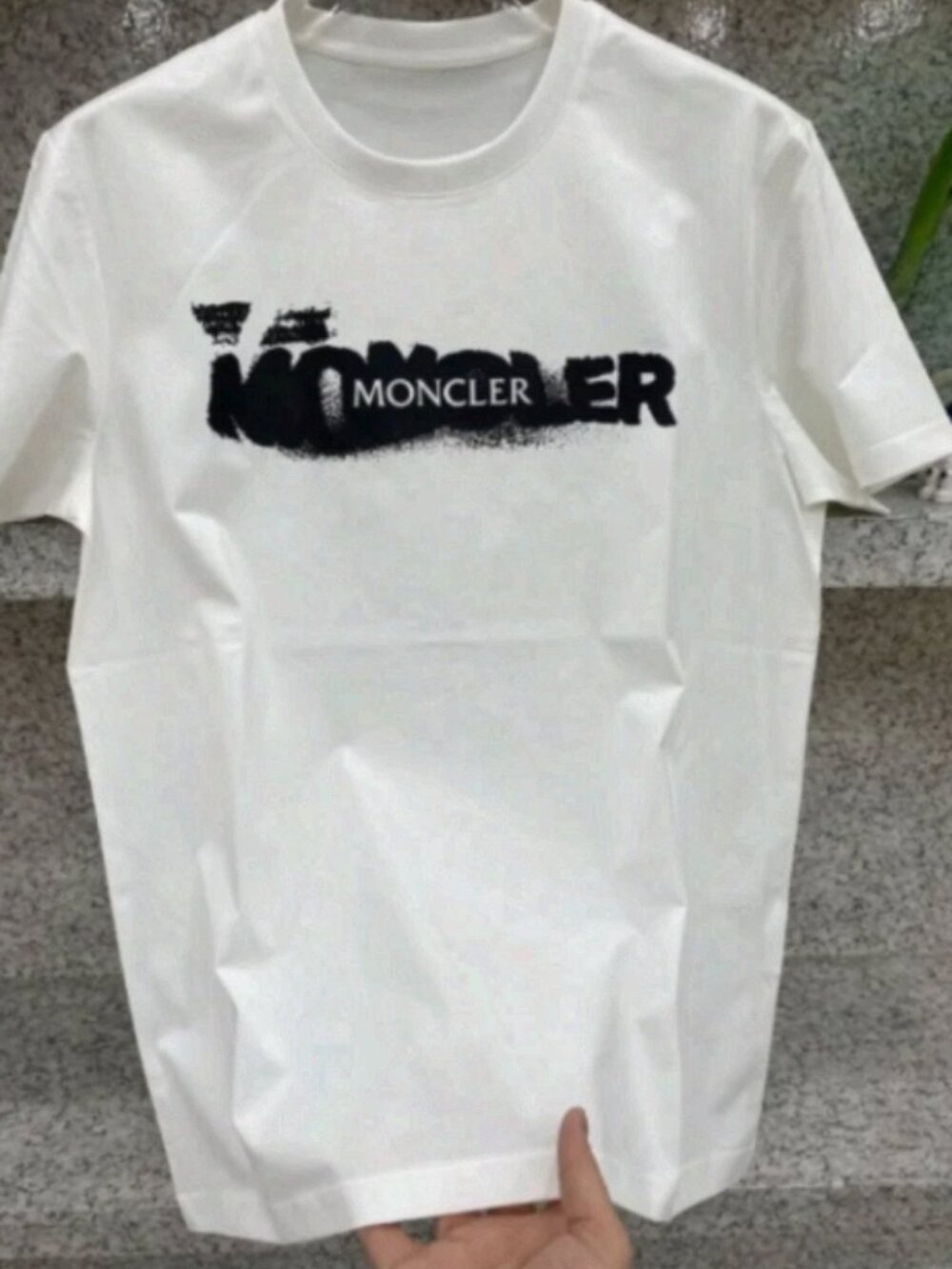 Moncler Graphic T-Shirt White Short Sleeve Designer Streetwear Casual Tee